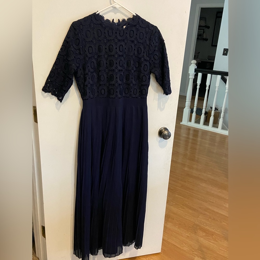 Navy Dainty Jewells dress lace top very good used condition